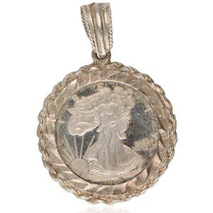 UNITED STATES OF AMERICA 2000 MILLENNIUM EAGLE 999% PURE SILVER PENDANT